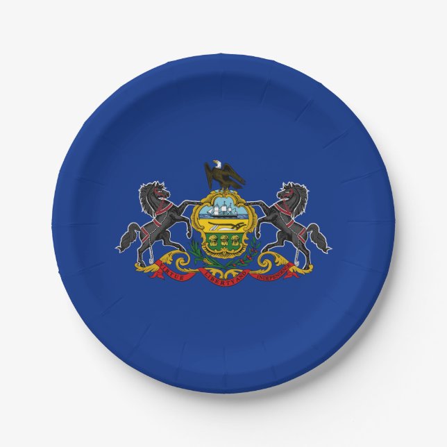 Pennsylvania State Flag Paper Plates (Front)