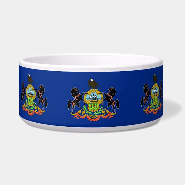 Pennsylvania State Flag Pet Bowl (Right)