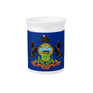 Pennsylvania State Flag Pitcher