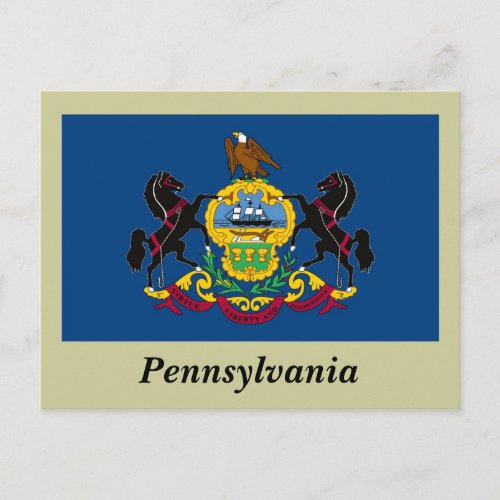 Pennsylvania State Flag Postcard