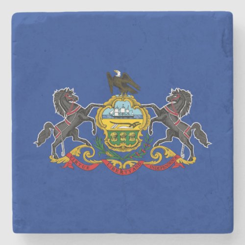 Pennsylvania State Flag Stone Coaster