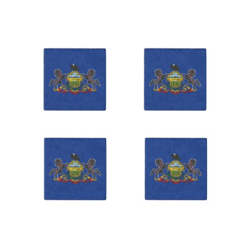 Pennsylvania State Flag Stone Magnet