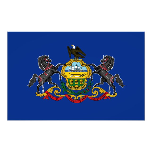 Pennsylvania State Flag USA Photo Print (Front)