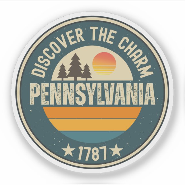 Pennsylvania State - Keystone State Gift Sticker (Front)