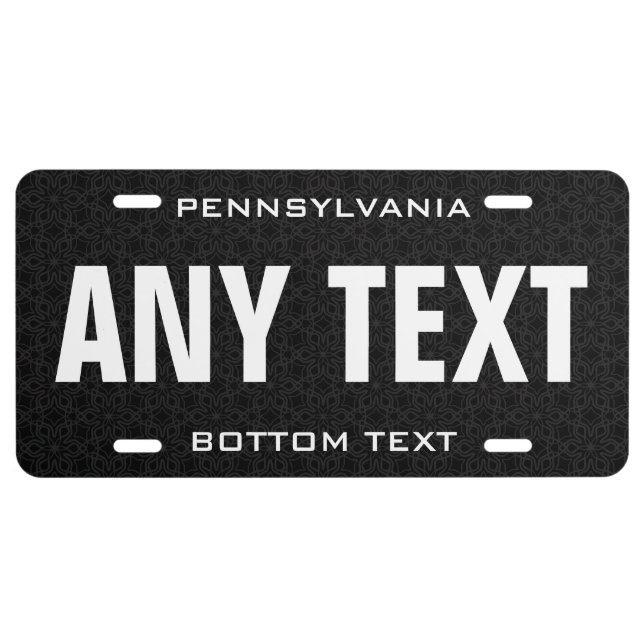 PENNSYLVANIA State Personalized Auto License Plate (Front)