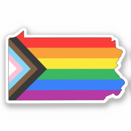 Pennsylvania State Pride LGBTQ Progress Pride Sticker