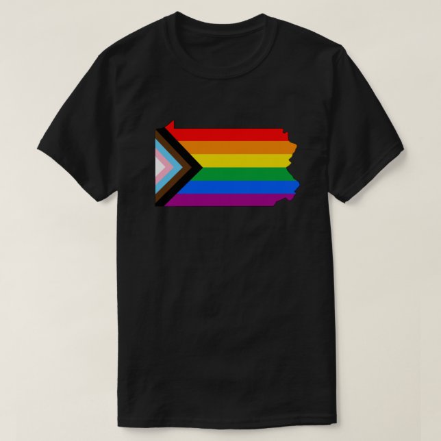 Pennsylvania State Pride LGBTQ Progress Pride T-Shirt (Design Front)