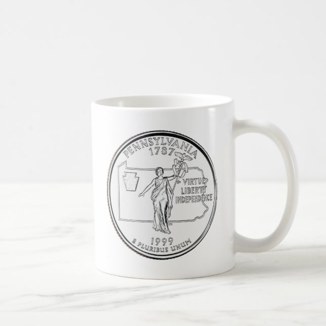 Pennsylvania State Quarter Coffee Mug (Right)
