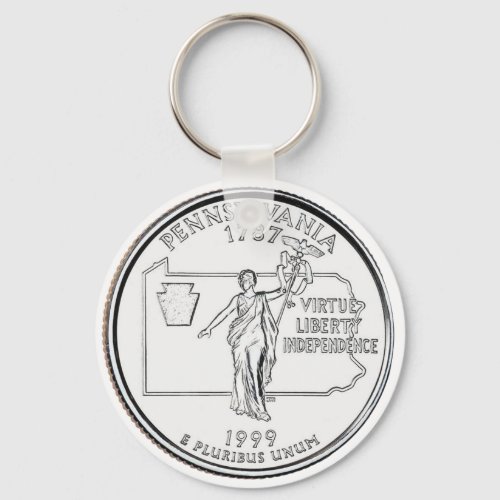 Pennsylvania State Quarter Keychain