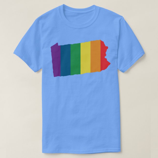Pennsylvania State Rainbow T-Shirt (Design Front)