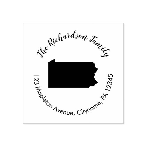 Pennsylvania state return address rubber stamp
