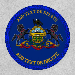 PENNSYLVANIA  STATE SEAL custom add text Patch