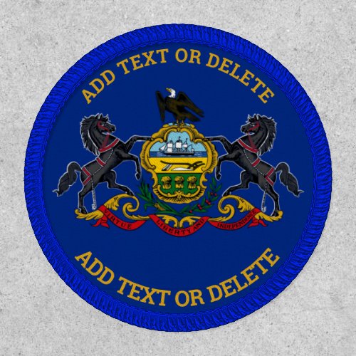 PENNSYLVANIA  STATE SEAL custom add text Patch