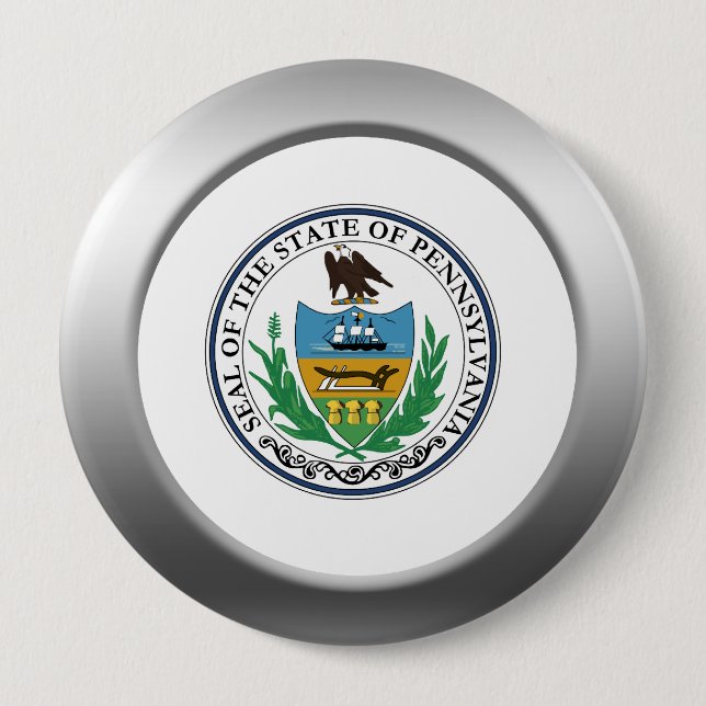 Pennsylvania State Seal Pinback Button (Front)
