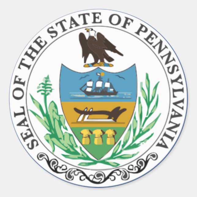 Pennsylvania State Seal Stickers (Front)