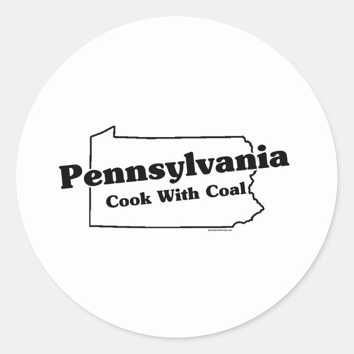 Pennsylvania State Slogan Round Stickers