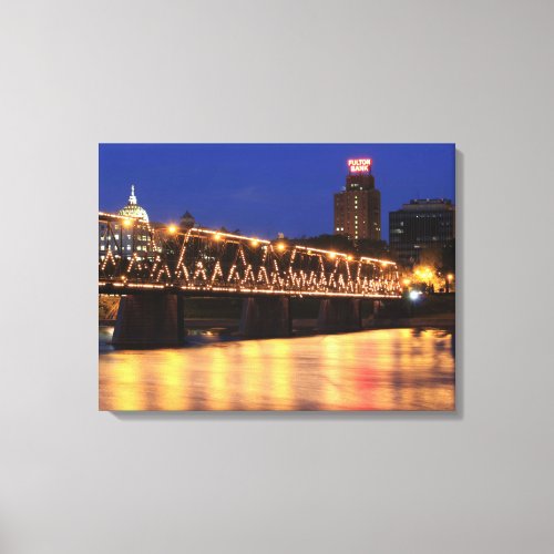 Pennsylvania State Walnut Street Bridge Canvas Print