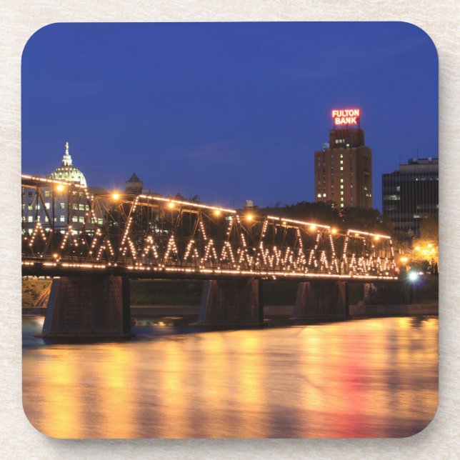 Pennsylvania State Walnut Street Bridge Drink Coaster (Front)