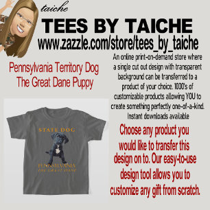 Pennsylvania Territory Dog The Great Dane Puppy T-Shirt