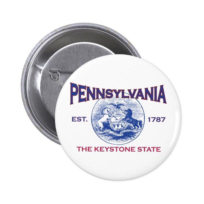 PENNSYLVANIA The Keystone State Pinback Button