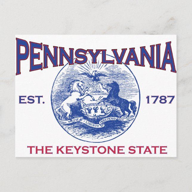 PENNSYLVANIA The Keystone State Postcard (Front)