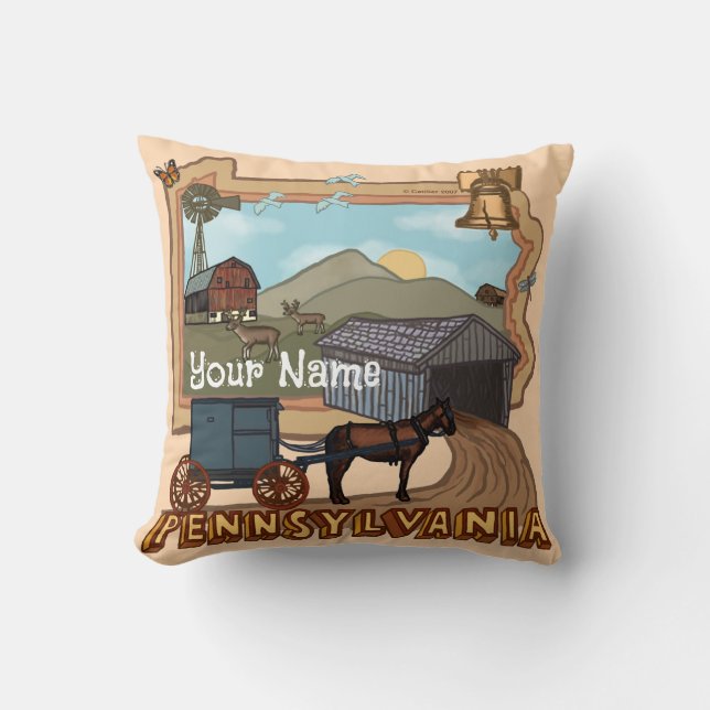 Pennsylvania Throw Pillow (Front)
