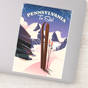 Pennsylvania To Ski Sticker