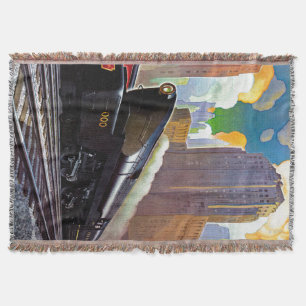 Pennsylvania Train by Unknown Throw Blanket