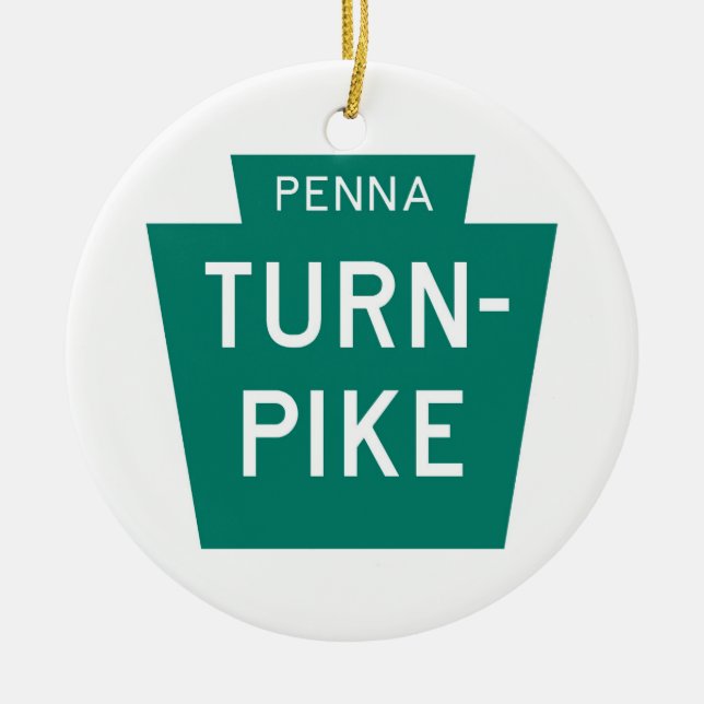 Pennsylvania Turnpike Ceramic Ornament (Front)
