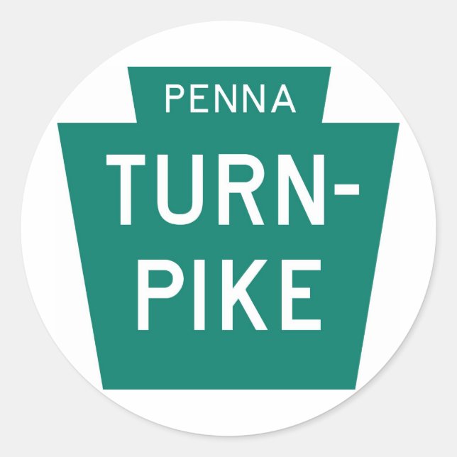 Pennsylvania Turnpike Classic Round Sticker (Front)