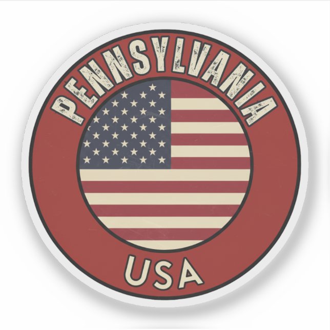 Pennsylvania United States of America Sticker (Front)