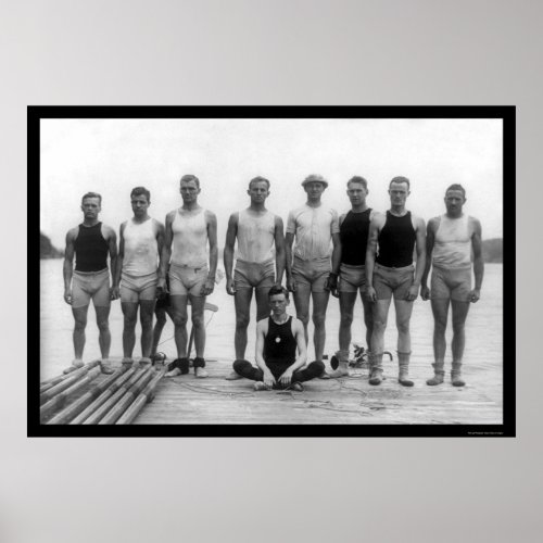 Pennsylvania University Rowing Team 1915 Poster