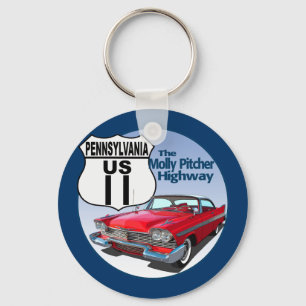 Pennsylvania US Route 11 - The Molly Pitcher Keychain