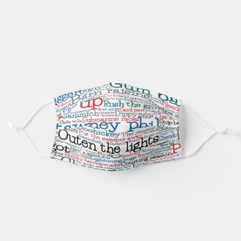 Pennsylvania Usa Slang Word Art Map Adult Cloth Face Mask by LifeOfRileyDesign at Zazzle