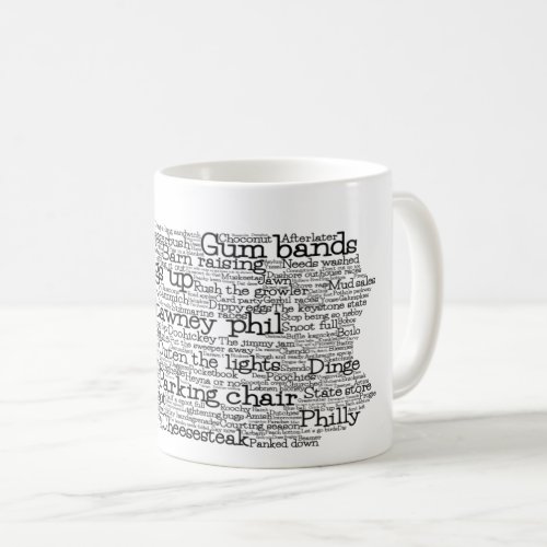 Pennsylvania USA Slang Word Art Map Coffee Mug