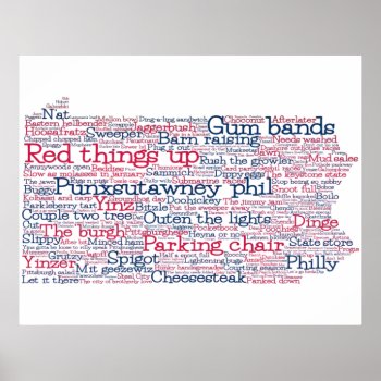 Pennsylvania Usa Slang Word Art Map Poster by LifeOfRileyDesign at Zazzle