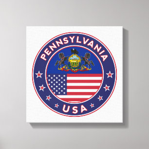 Pennsylvania, USA States, Pennsylvania poster Canvas Print