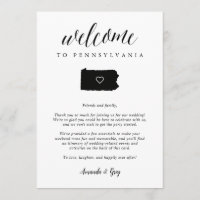 Pennsylvania Wedding Welcome Letter & Itinerary