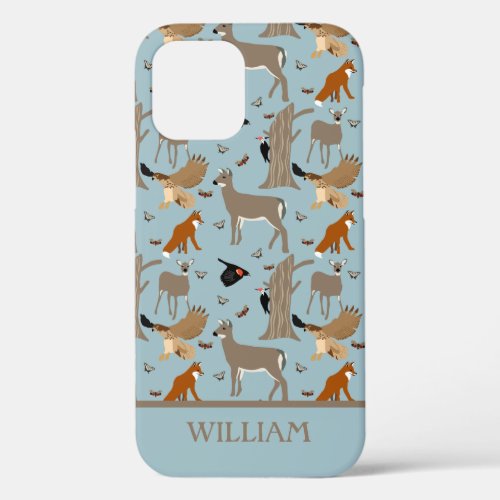 Pennsylvania Wildlife Deer Fox Birds Personalized iPhone 12 Case