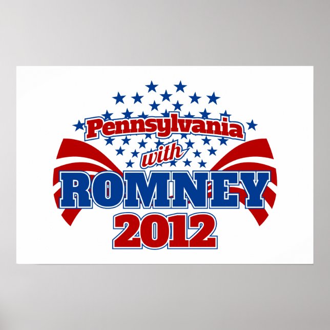 Pennsylvania with Romney 2012 Poster (Front)