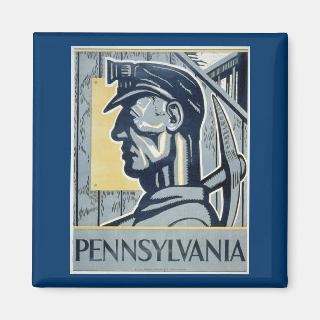 Pennsylvanian Coal Miner Magnet (Front)
