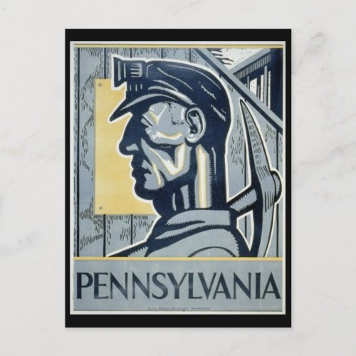 Pennsylvanian Coal Miner Postcard