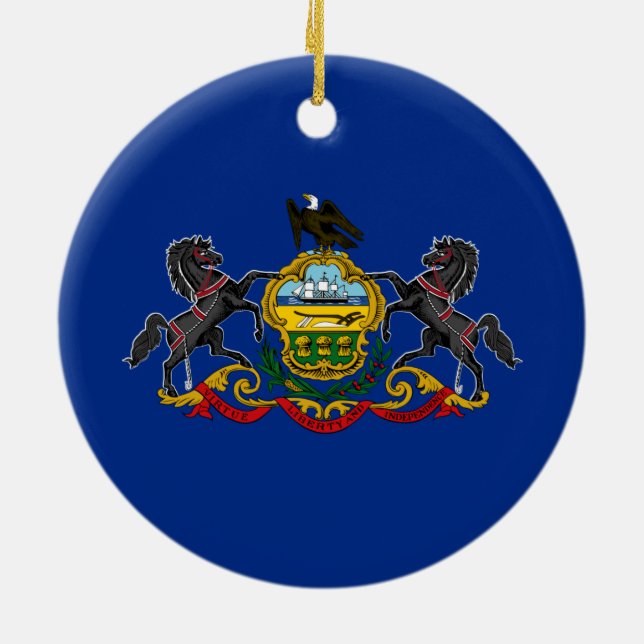 Pennsylvanian Flag Ceramic Ornament (Back)