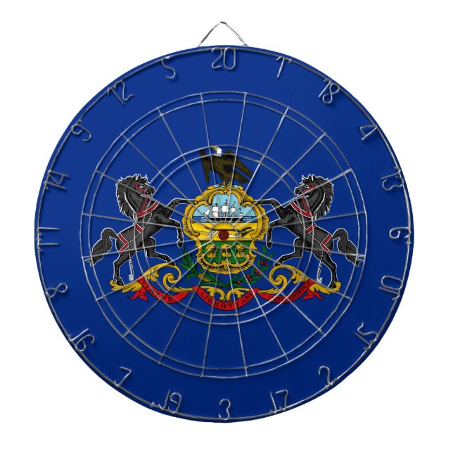 Pennsylvanian Flag Dart Board (Front)