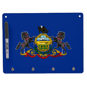 Pennsylvanian Flag Dry Erase Board With Keychain Holder