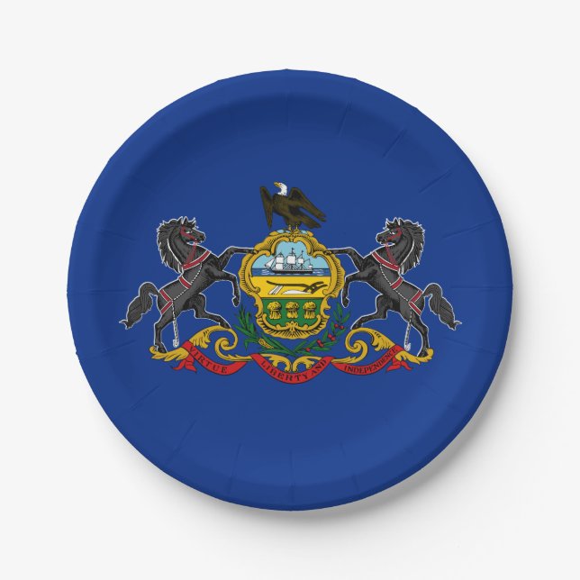 Pennsylvanian Flag Paper Plates (Front)