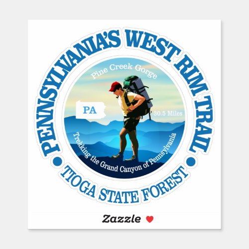 Pennsylvanias West Rim Trail Sticker