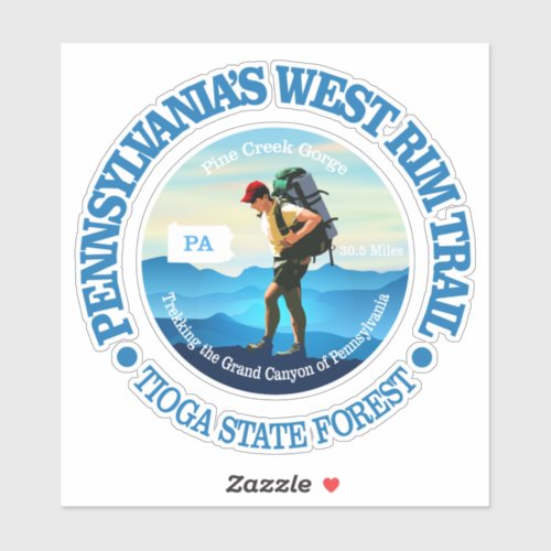 Pennsylvanias West Rim Trail Sticker