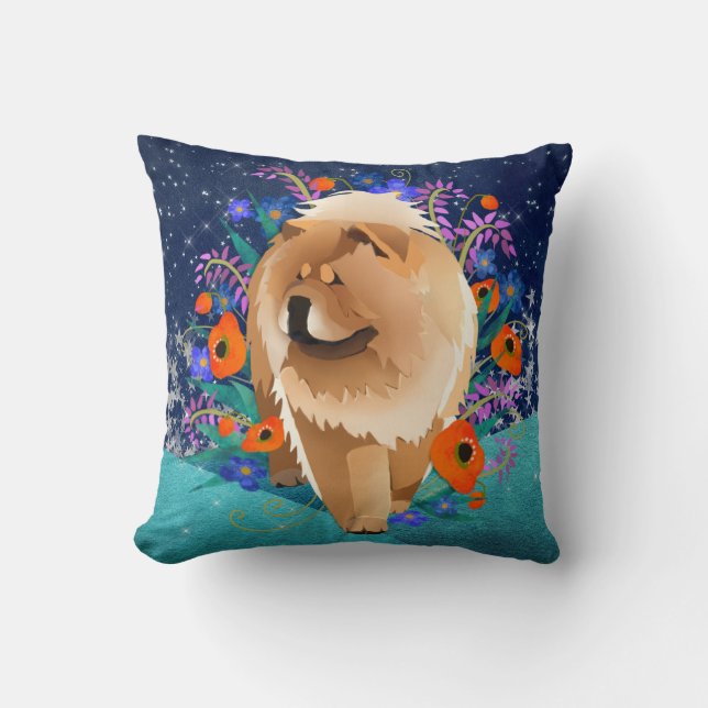 PENNY 4 UR THOUGHTS Chow stars- choose size/style Throw Pillow (Front)