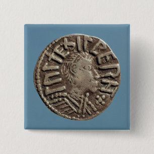 Penny Aethelberht Anglo-Saxon King East Anglia. Pinback Button